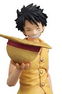 MegaHouse Variable Action Heroes ONE PIECE Monkey D. Luffy PAST BLUE Ver. Yellow Action Figure