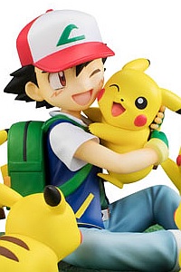 MegaHouse G.E.M. Series Pocket Monster Satoshi & Pikachu (Pikachu ga Ippai Ver.) PVC Figure