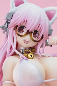 Union Creative Super Sonico White Cat Ver. Plastic Figure (Re-release)