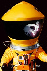 X PLUS Defo-Real 2001: A Space Odyssey Discovery Astronauts Yellow Ver. PVC Figure