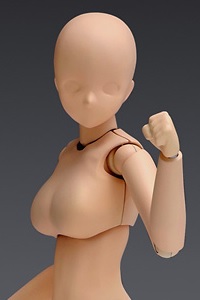 WAVE Movable Body Female Type [Deluxe] Light Brown 1/12 Plastic Kit