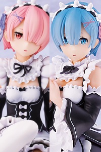 Claynel Re:Zero -Starting Life in Another World- Ram & Rem Special Display Complete Set Ver. 1/8 PVC Figure
