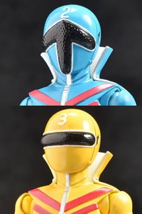 EVOLUTION TOY HAF (Hero Action Figure) Himitsu Sentai Goranger Aoranger & Kiranger Action Figure