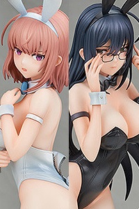 ENSOUTOYS Ikomochi Original Character Black Bunny Aoi & White Bunny Natsume 2-figure Set 1/6 PVC Figure