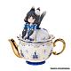 RIBOSE Original Deformed Figure DLC Series Vol.3 Tea Time Cats: Cow Cat Plastic Figure gallery thumbnail