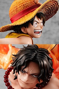 MegaHouse Portrait.Of.Pirates ONE PIECE NEO-MAXIMUM Luffy & Ace -Kyoudai no Kizuna- 20th LIMITED Ver. Plastic Figure