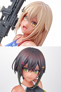 ENSOUTOYS ARMS NOTE Suiei-be no Bucho-chan to Kouhai-chan Set 1/7 Plastic Figure