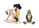 MegaHouse GALS Series Rebuild of Evangelion Katsuragi Misato & Pen-Pen Ver. 2 Plastic Figure gallery thumbnail