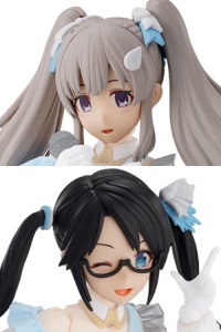BANDAI SPIRITS 30MS Option Hair Style & Face Parts Set (Mitsumine Yuika / Yukoku Kiriko) Plastic Kit
