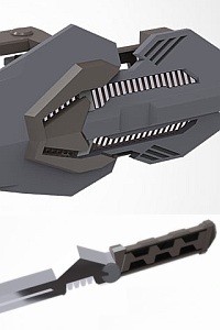 KOTOBUKIYA M.S.G Modeling Support Goods Weapon Unit 55 Composite Plate Unit 01 Grey Ver. Plastic Kit (Re-release)