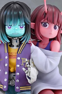 MEDICOS ENTERTAINMENT Anime Ginga Tokkyu Milky Subway Chiharu & Makina Plastic Figure MEDICOS ENTERTAINMENT Anime Ginga Tokkyu Milky Subway Chiharu & Makina Plastic Figure
