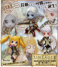 Orchidseed Chocoochi LINEAGE II x Hirai Yukio 1st 3 Piece Set PVC Figure