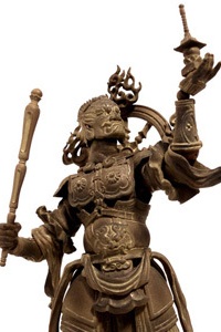 KAIYODO Revoltech Takeya No.001 EX Tamonten Wood Carving Edition