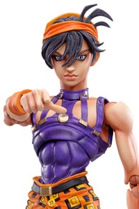 MEDICOS ENTERTAINMENT Super Figure Action JoJo's Bizarre Adventure Part V Narancia Ghirga & Aerosmith Araki Hirohiko Authorized Colour Action Figure (3rd Production Run)