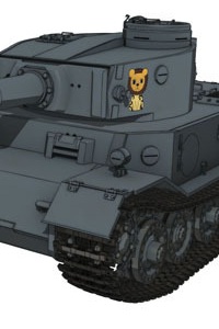 PLATZ Girls und Panzer Porsche Tiger -Leopard-san Team ver.- 1/35 Plastic Kit