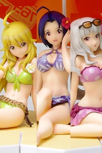 WAVE BEACH QUEENS iDOLM@STER Miki Azusa Takane with Beach Parasol DX Set 1/10 PVC Figure 