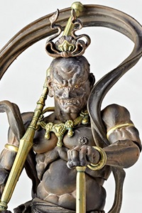 KAIYODO Revoltech Takeya No.018EX Kongorikishi Agyo Wood Tone Edition