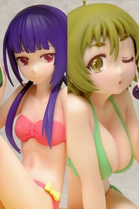 WAVE BEACH QUEENS No-rin Kinoshita Ringo & Nakazawa Minori with Wakadanna 1/10 PVC Figure Set