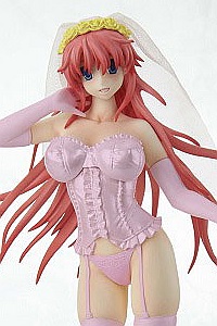 Aizu Project Kanojo x Kanojo x Kanojo Orifushi Akina Wedding Ver. PINK 1/6 Polystone Figure