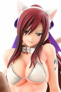 ORCATOYS FAIRY TAIL Erza Scarlet White Cat Gravure Style 1/6 PVC Figure