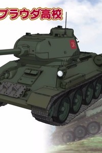 PLATZ Girls und Panzer the Movie T-34/85 Pravda High School 1/35 Plastic Kit