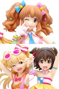 WAVE iDOLM@STER Cinderella Girls Decoration Jougasaki Rika & Moroboshi Kirari & Akagi Miria Premium Set 1/8 PVC Figure