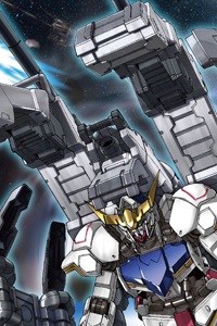 Gundam IRON-BLOODED ORPHANS HG 1/144 ASW-G-08 Gundam Barbatos & Long-range Transport Booster Kutan Type-III