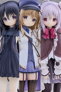 SUNDROPS Hoshizora Tetsudo to Shiro no Tabi Noir Neri Karuha Complete Set 1/7 Plastic Figure