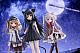 SUNDROPS Hoshizora Tetsudo to Shiro no Tabi Noir Neri Karuha Complete Set 1/7 Plastic Figure gallery thumbnail