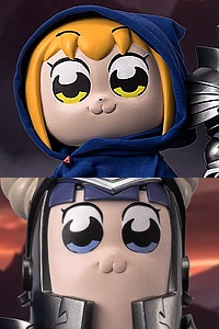 Ember Toys Pop Team Epic Chibi Creature Popuko & Pipimi: Shining Shoulder Ver. Soft Vinyl Figure