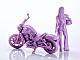MAX FACTORY PLAMAX MF-101 Rider's portrait Honda Rebel 1100 Lavender 1/20 Plastic Kit gallery thumbnail