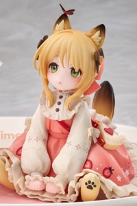RIBOSE DLC Series Tea Time Cats Orange Cat Plastic Figure